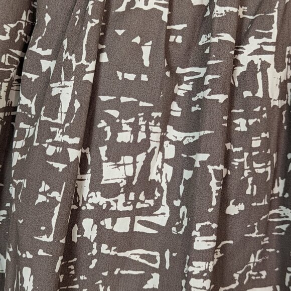 J. CREW FACTORY A-Line Pleated Camouflage Cotton Lined Skirt Taupe Cream Size 10 - Picture 3 of 11